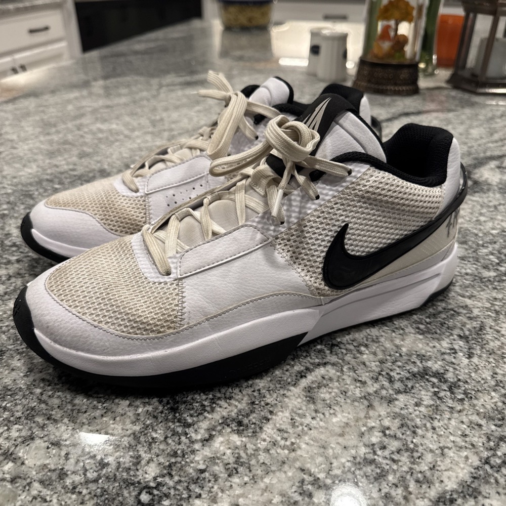 Nike Ja 1 TB White Black Morant Men's 11.5 Basketball Shoes Sneakers‎